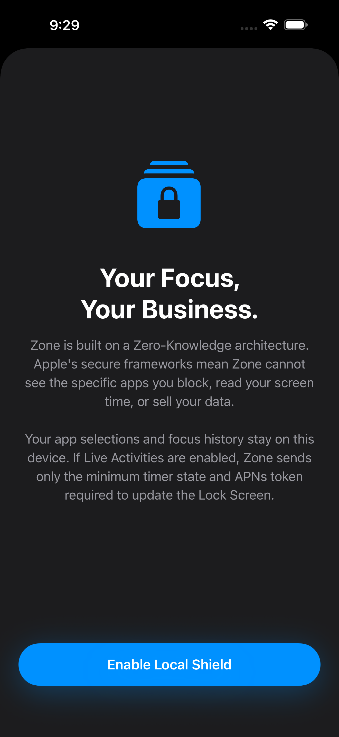 Zone zero-knowledge architecture